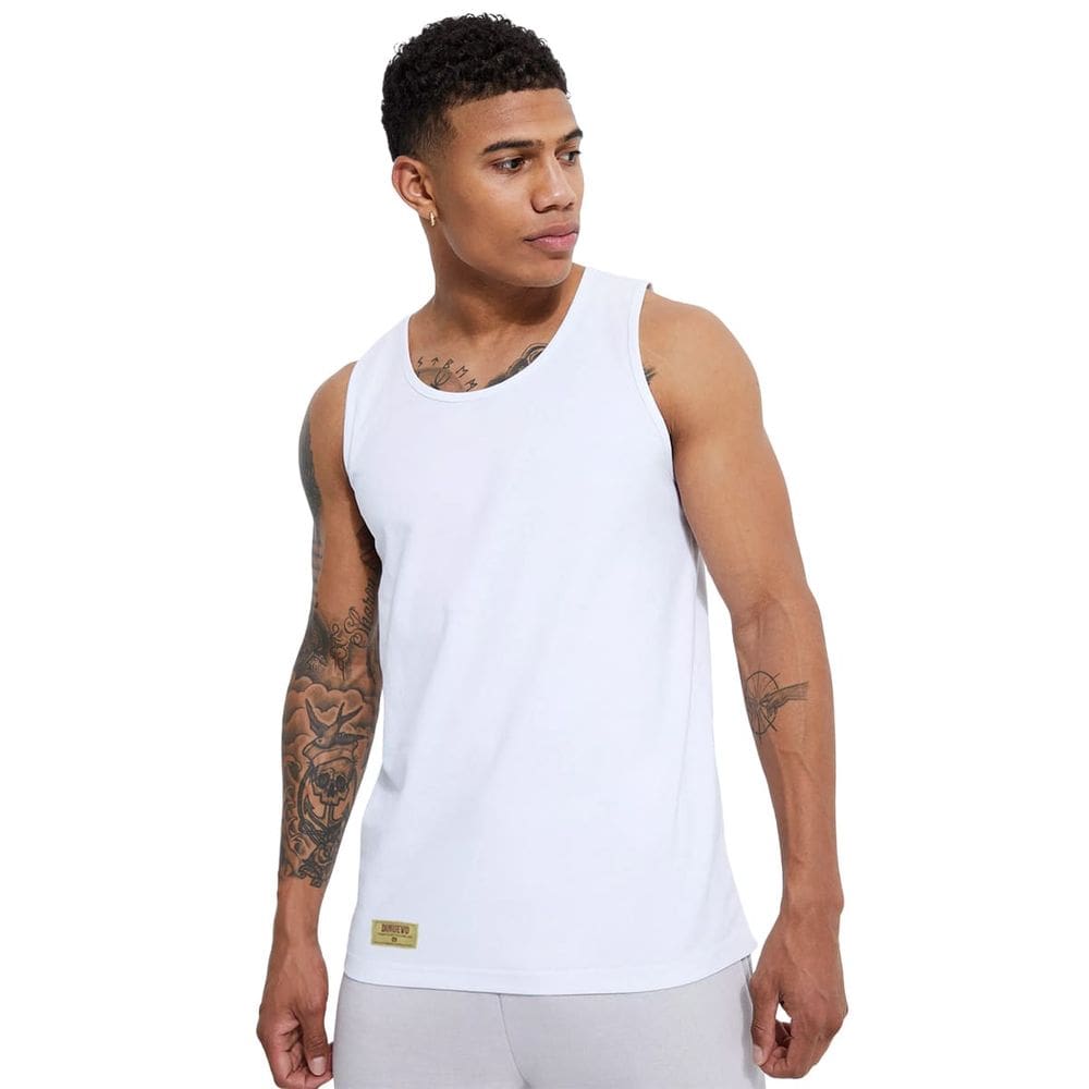 Regata Básica Branca em Algodão