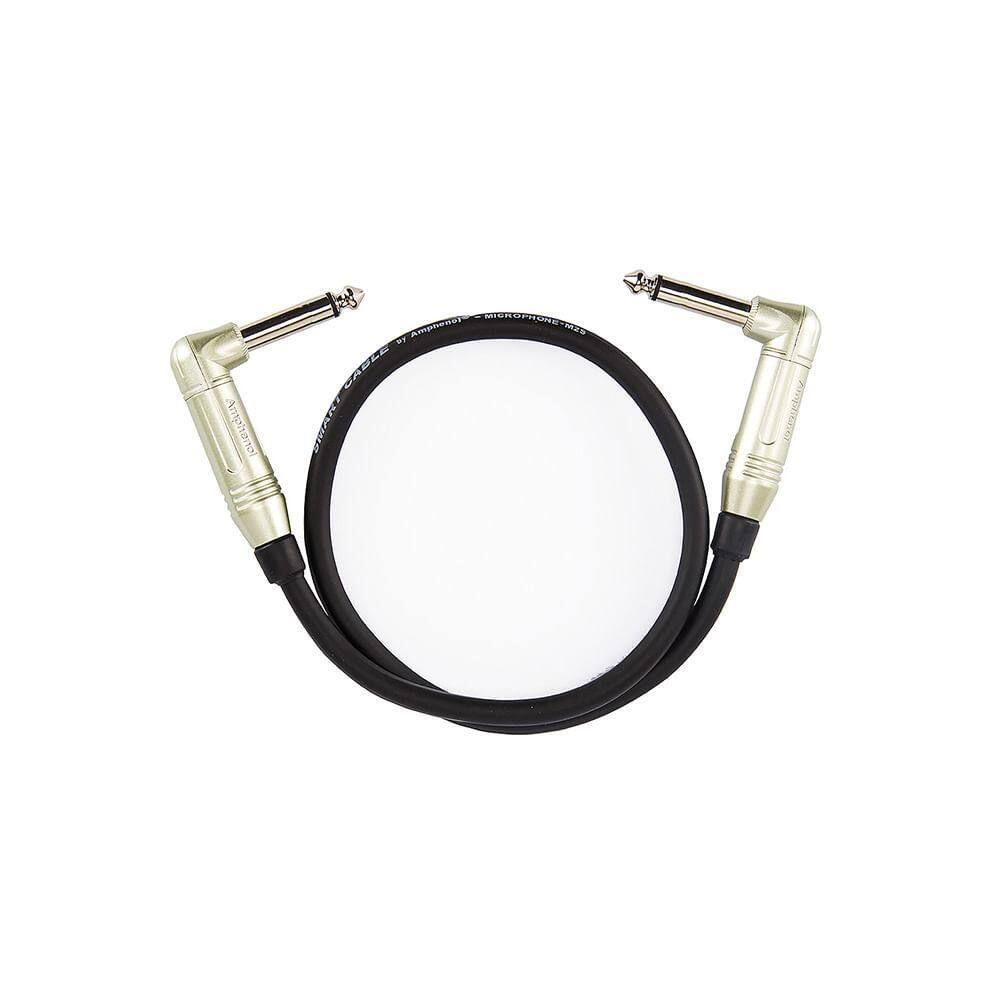 Cabo P10 X P10, 90º Graus, Mono Amphenol - 50 Cm