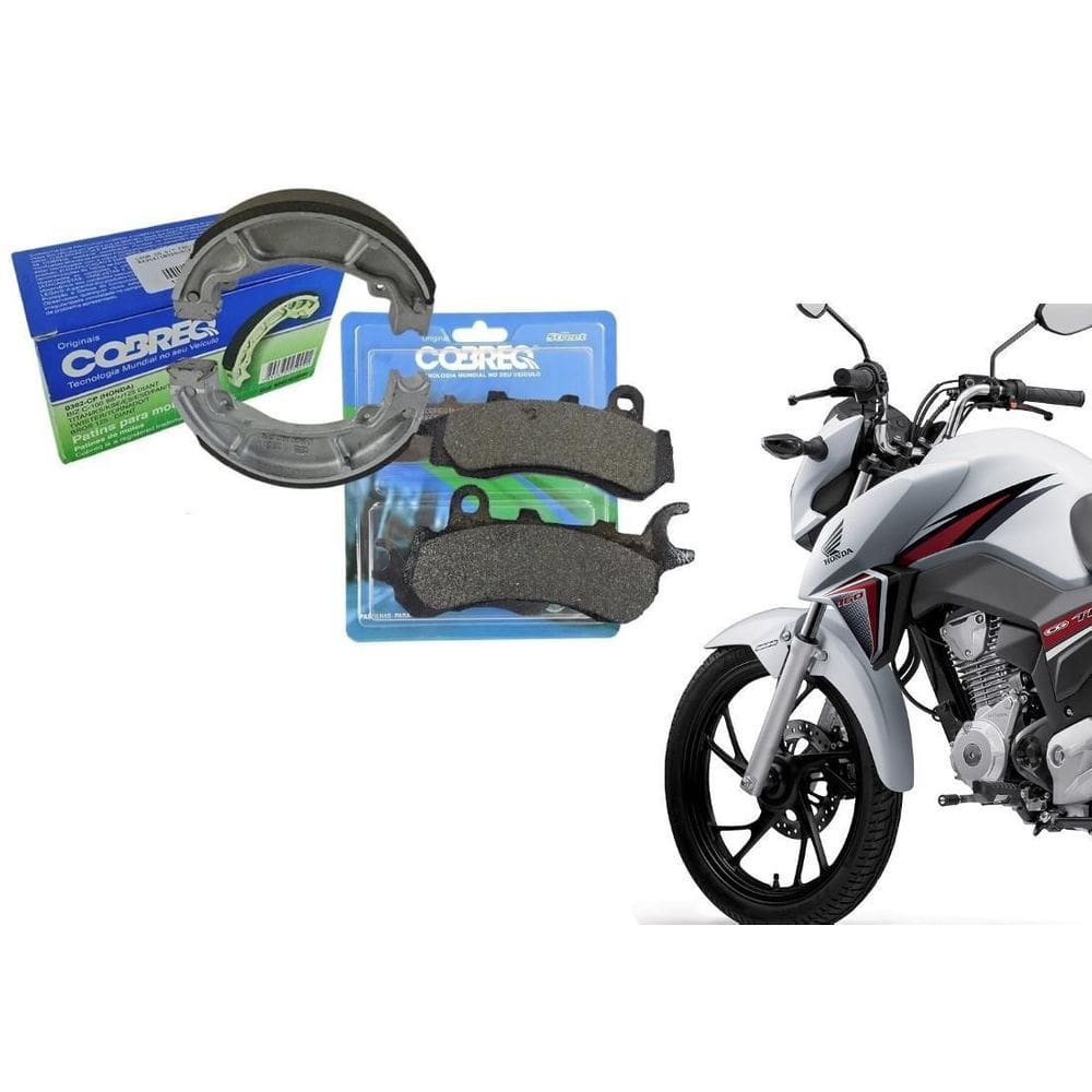 Kit Troca Freios Pastilha Combi Brake + Lona Patim Honda
