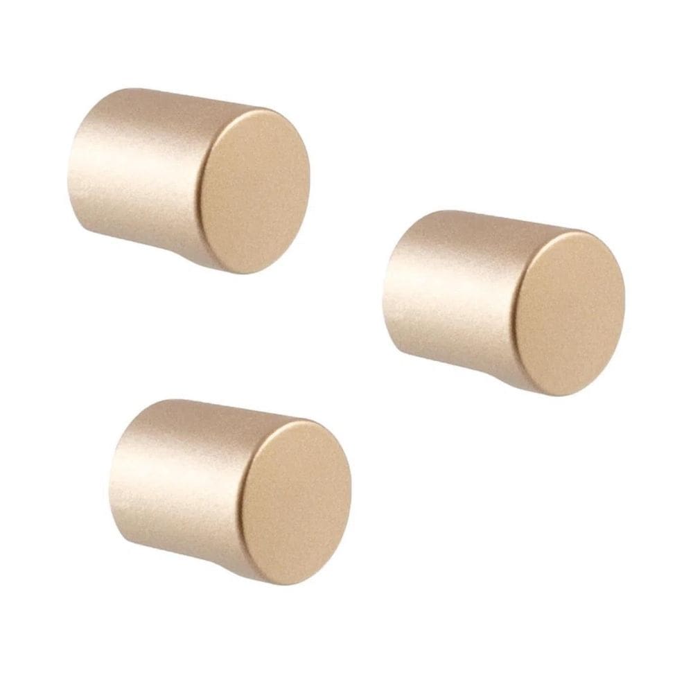Kit 3 Puxador Radio Mini Zen Dourado Fosco 955 Zp4308.955.