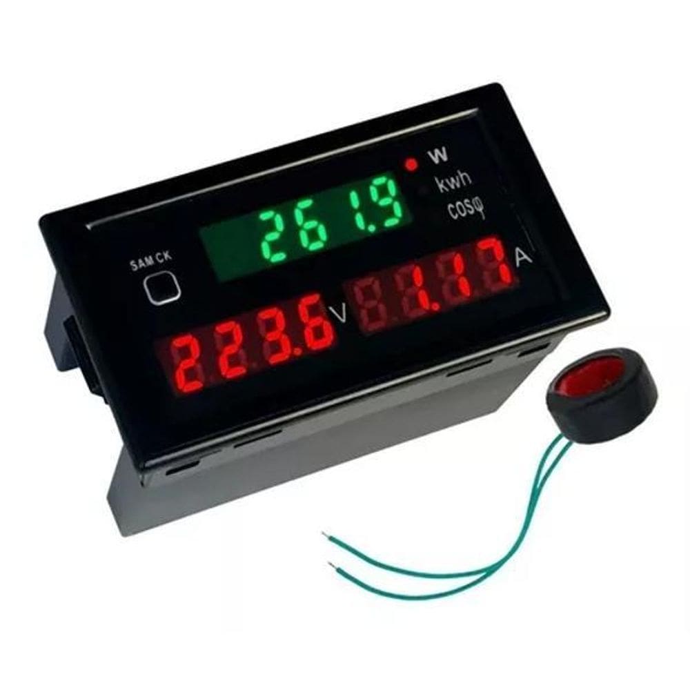Medidor Voltage, Amperagem Fator Potência 80-300Vac Dl52-204