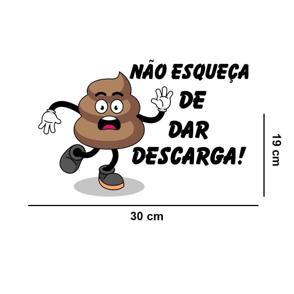 Adesivo De Vaso Sanitário Não Esqueça Da Descarga