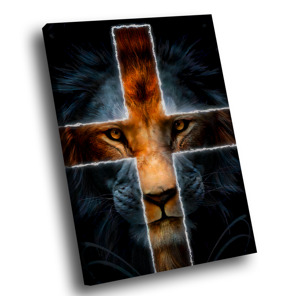 Quadro Decorativo Leão Cruz