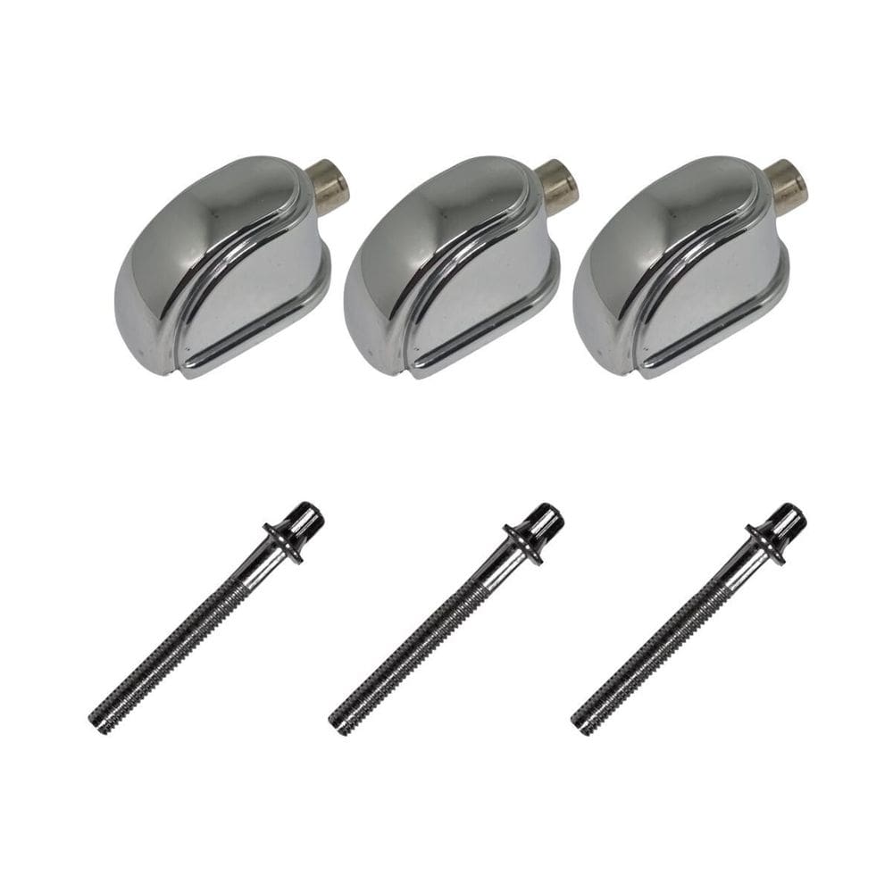 Kit 3 Canoas Tom Caixa Cromo 19.10 + 3 Parafusos 51X 6Mm M6
