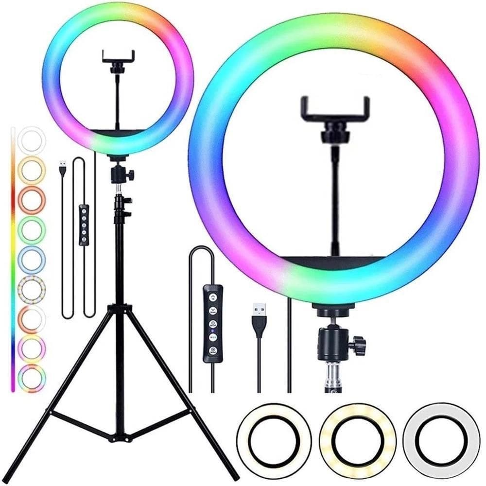 Ring Light Rgb 10 Polegadas Com Tripé 2M