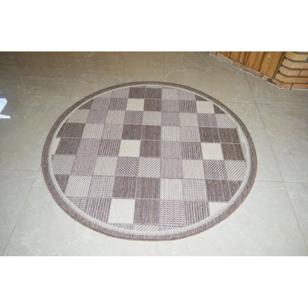 Tapete Redondo Natural Look Tabuleiro-A 200 Cm