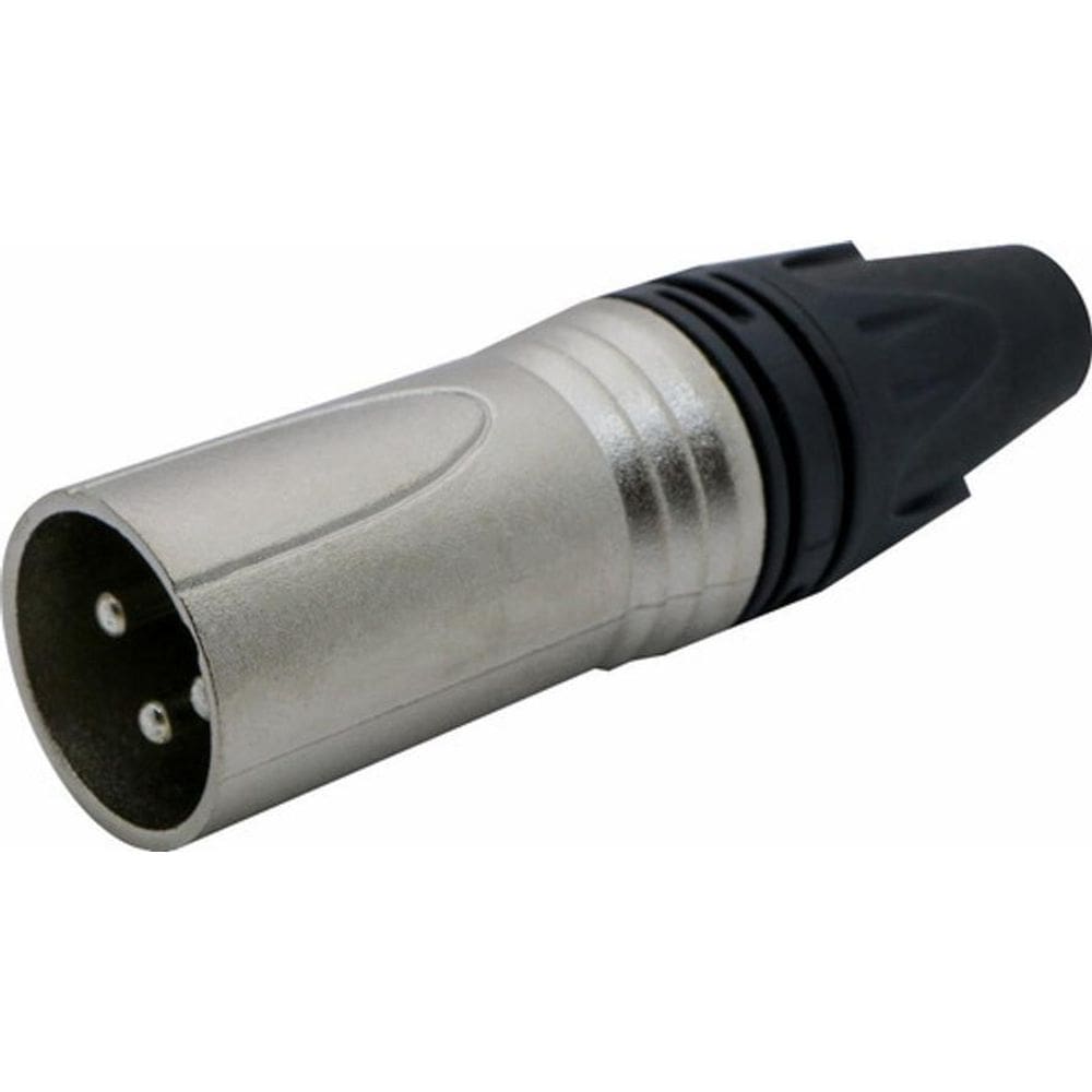 Kit 5 Plugs Xlr Macho Niquelado 3 Pinos Resistente Csr