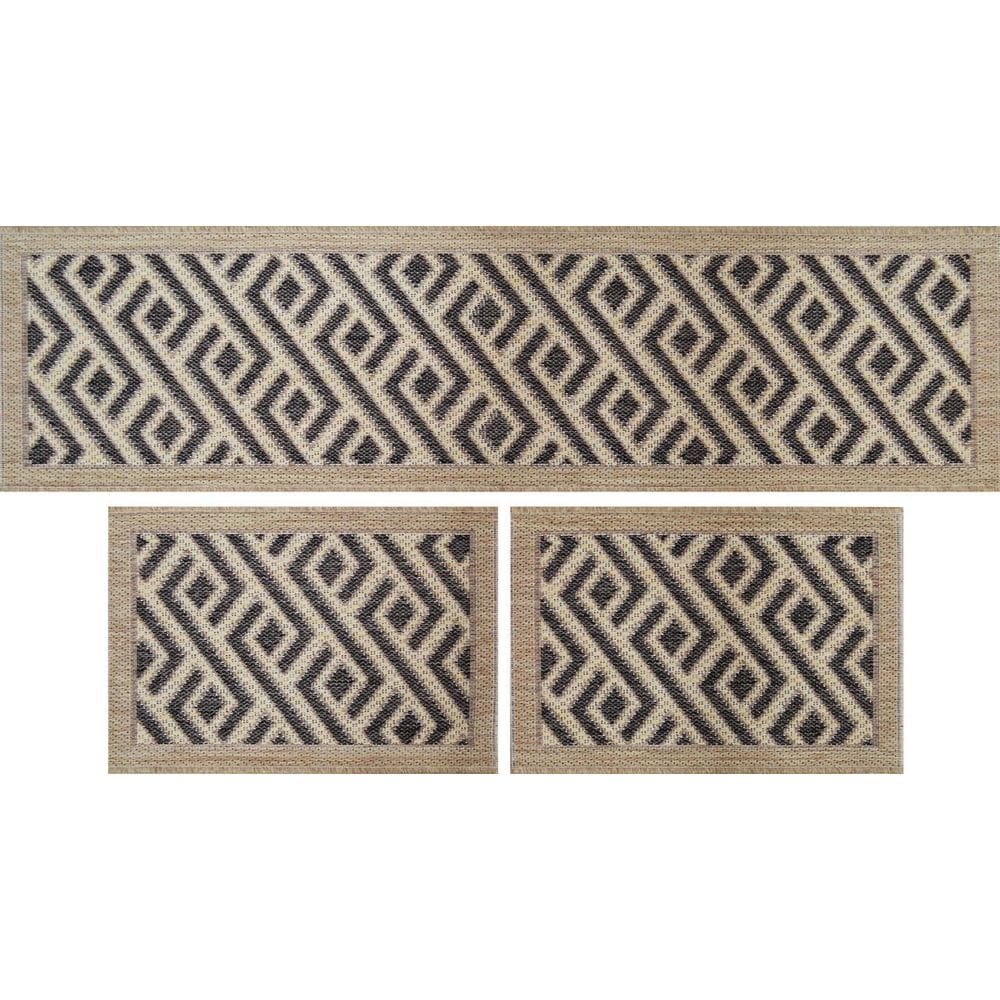 Jogo De Cozinha Rayza Sisal Look Venezia Kit Com 3 Peças