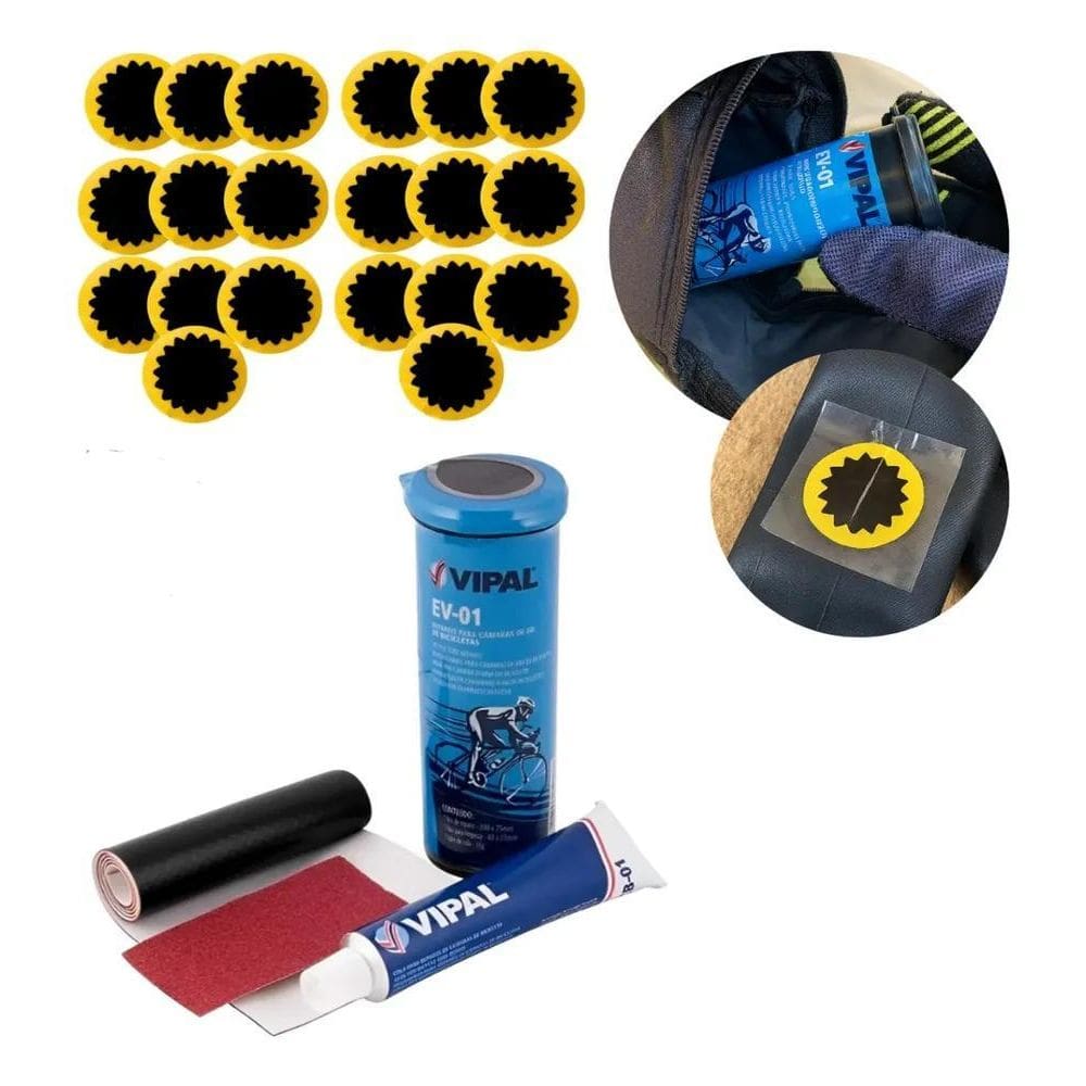 Kit Remendo Reparo Câmara Ar Bike + 20 Remendo Speed / Mtb