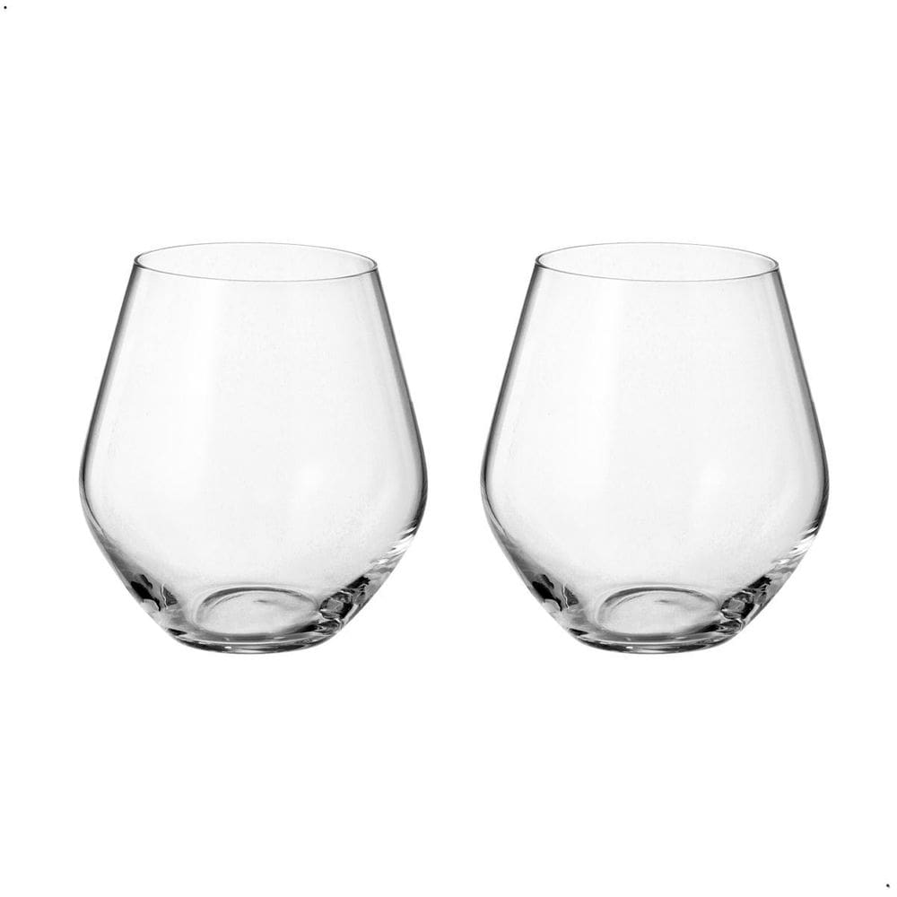 Jogo Com 2 Copos De Cristal Whisky 500 Ml Linha Grus Bohemia