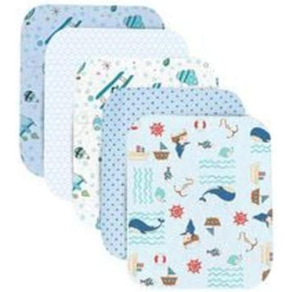Toalhinha De Boca Karinho Estampada 32Cm X 25Cm 05 Un Azul