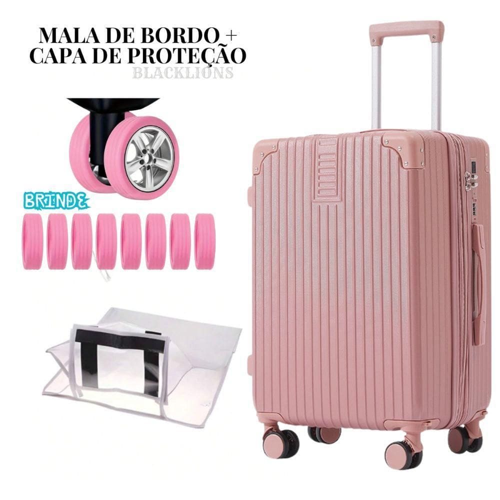 Mala Bordo 10Kg Mão Blogueirinha Frasqueira + Capa Proteção