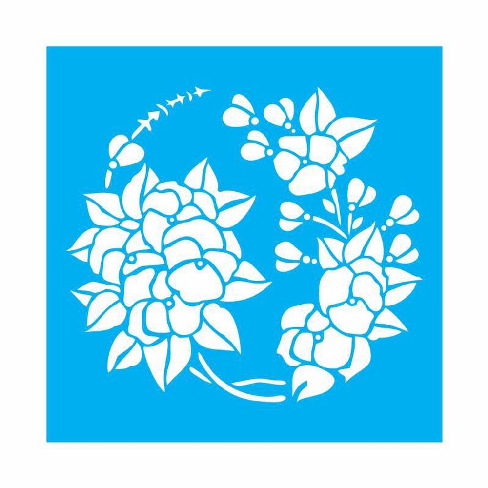 Stencil Tamako Mandala Floral - 30X30Cm - Ref 9527