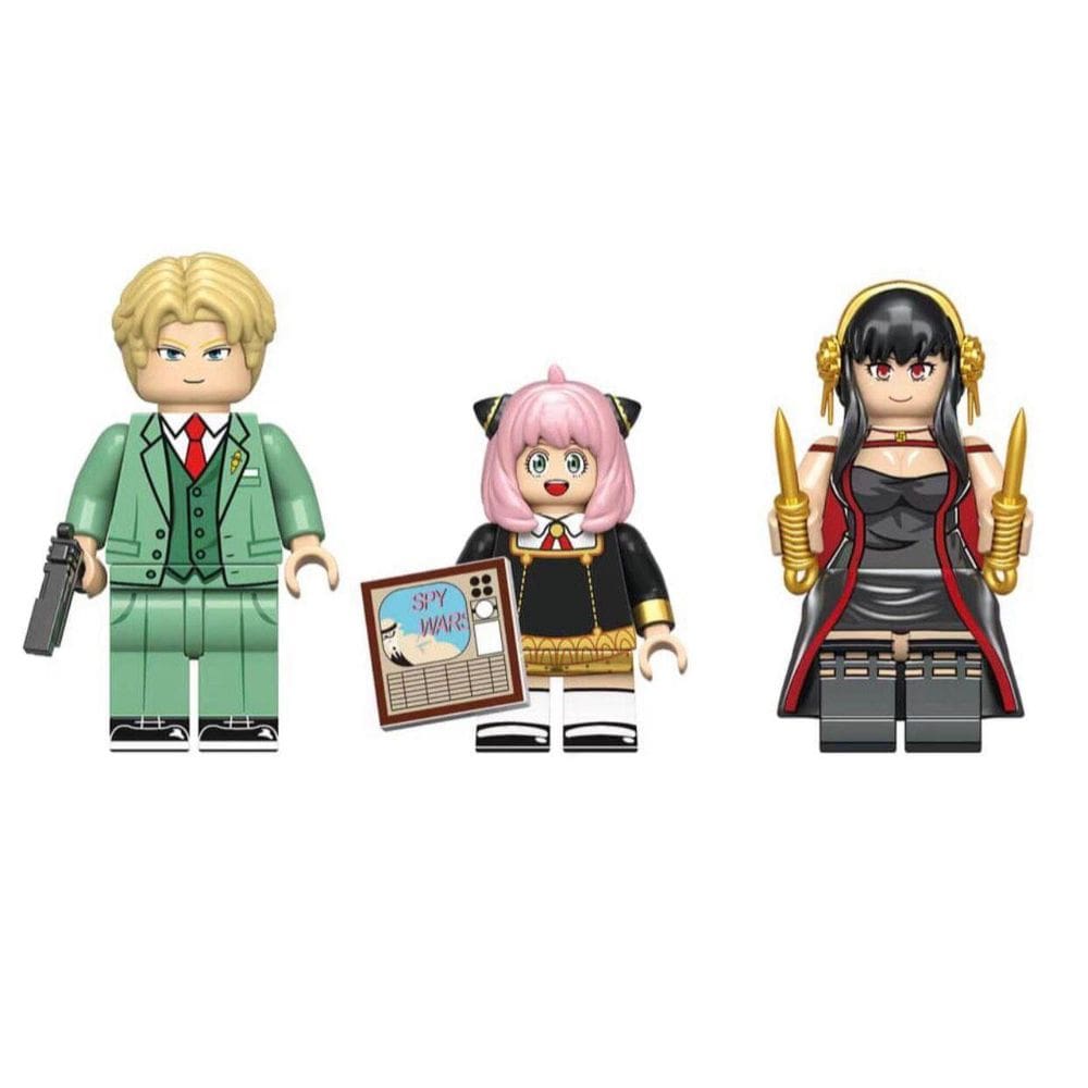 Bonecos Blocos De Montar Spy Family Loid Yor Anya Forger