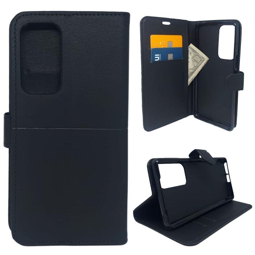Capa Carteira Para Motorola Moto Edge 20 - Cor: Preta