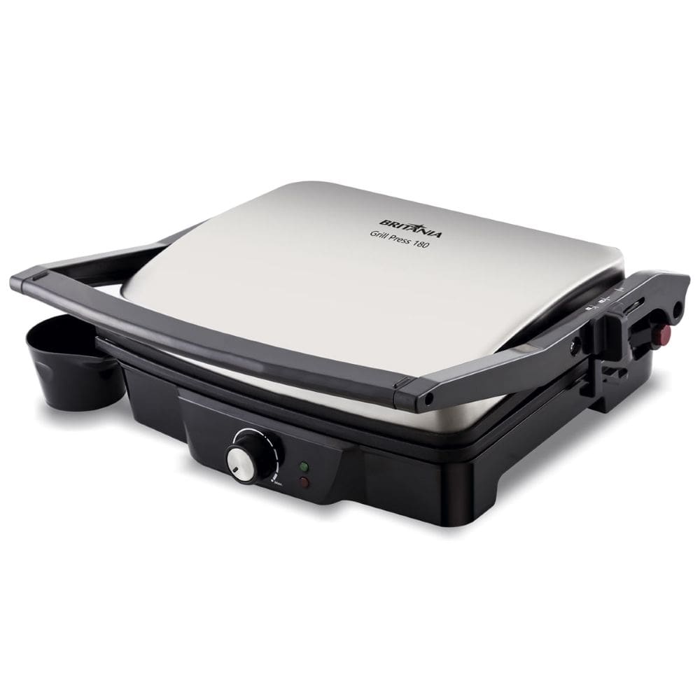 Grill Press 180 Britânia Chapa Revestida Abertura Total 220V