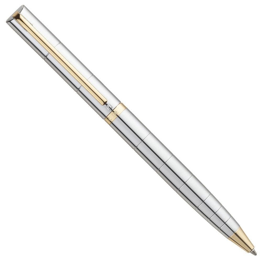 Caneta Crown Esferográfica Metal Paragon Gold Tinta Azul