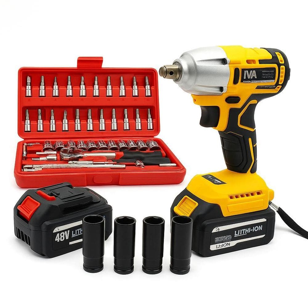 Kit Parafusadeira De Impacto 2 Baterias Ferramentas 53 Pcs
