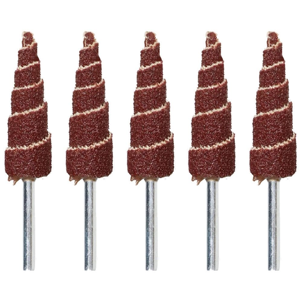 Kit 5 Cones De Lixa Grão 120 Haste 3Mm Para Micro Retíficas