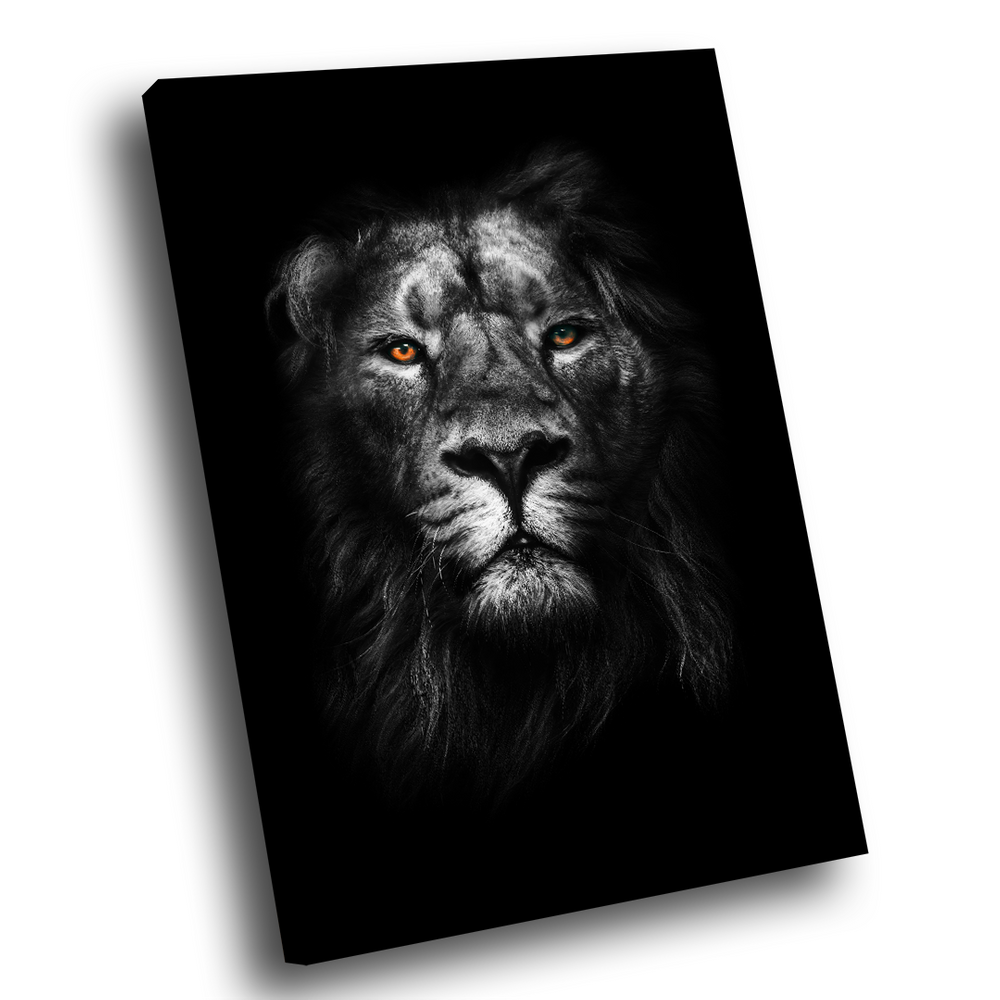 Quadro Decorativo Lion Blessed Black