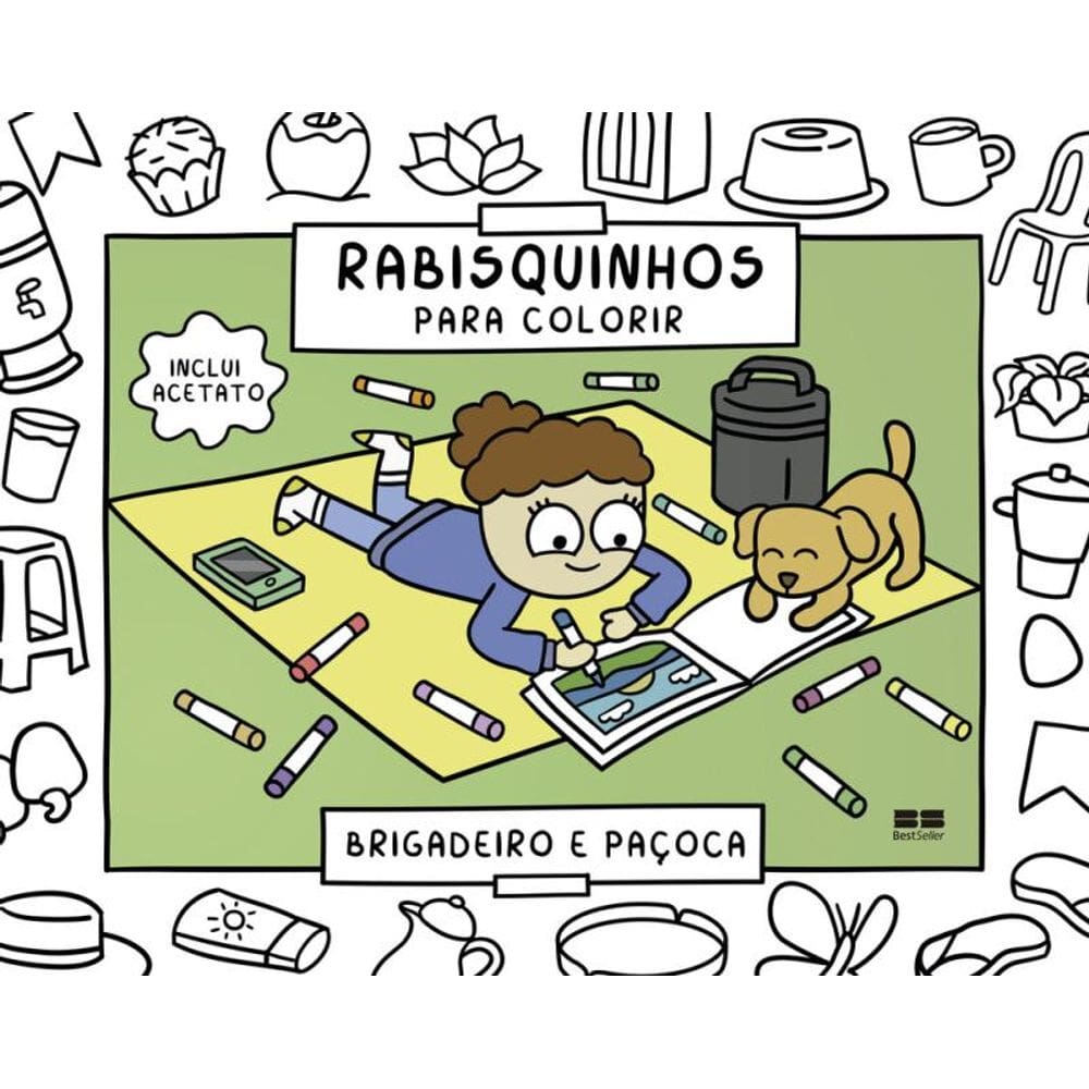 Rabisquinhos para colorir: Brigadeiro e Paçoca