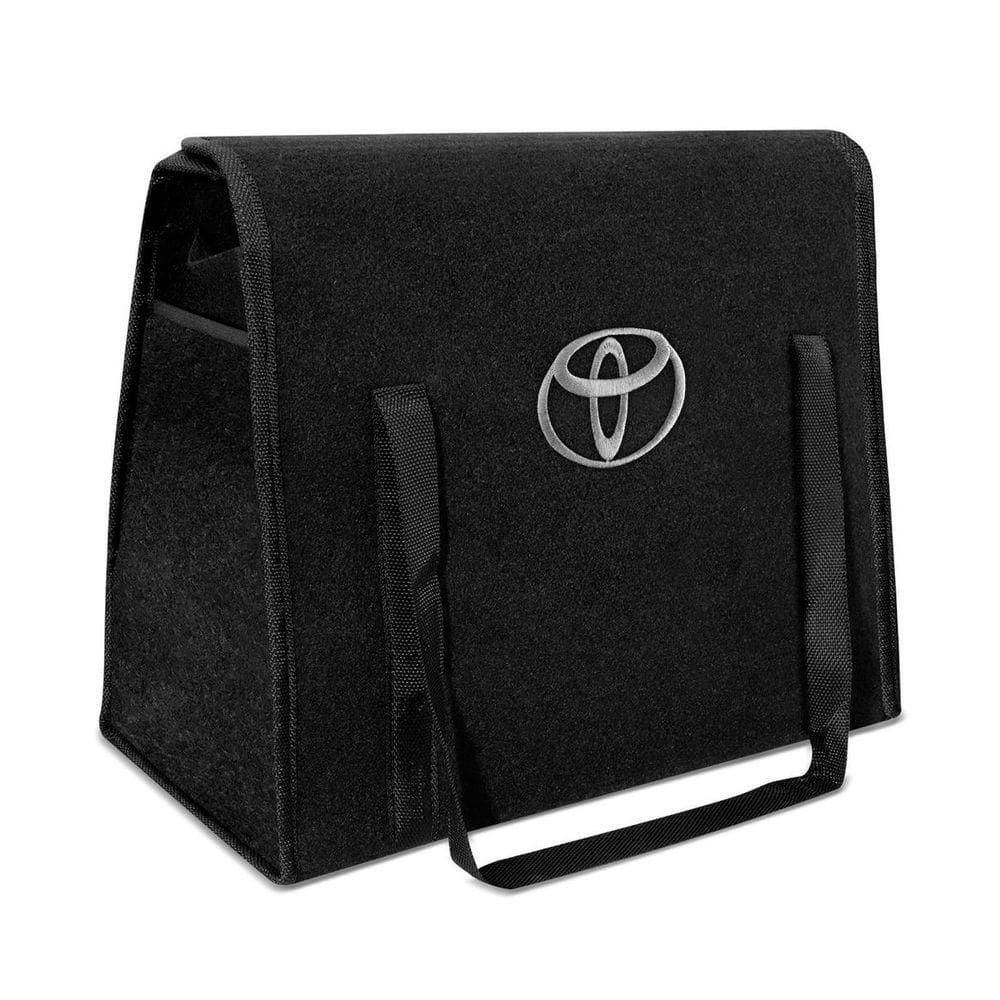 Bolsa Organizadora Porta Malas Logo Toyota Carpete Preto 20 Litros
