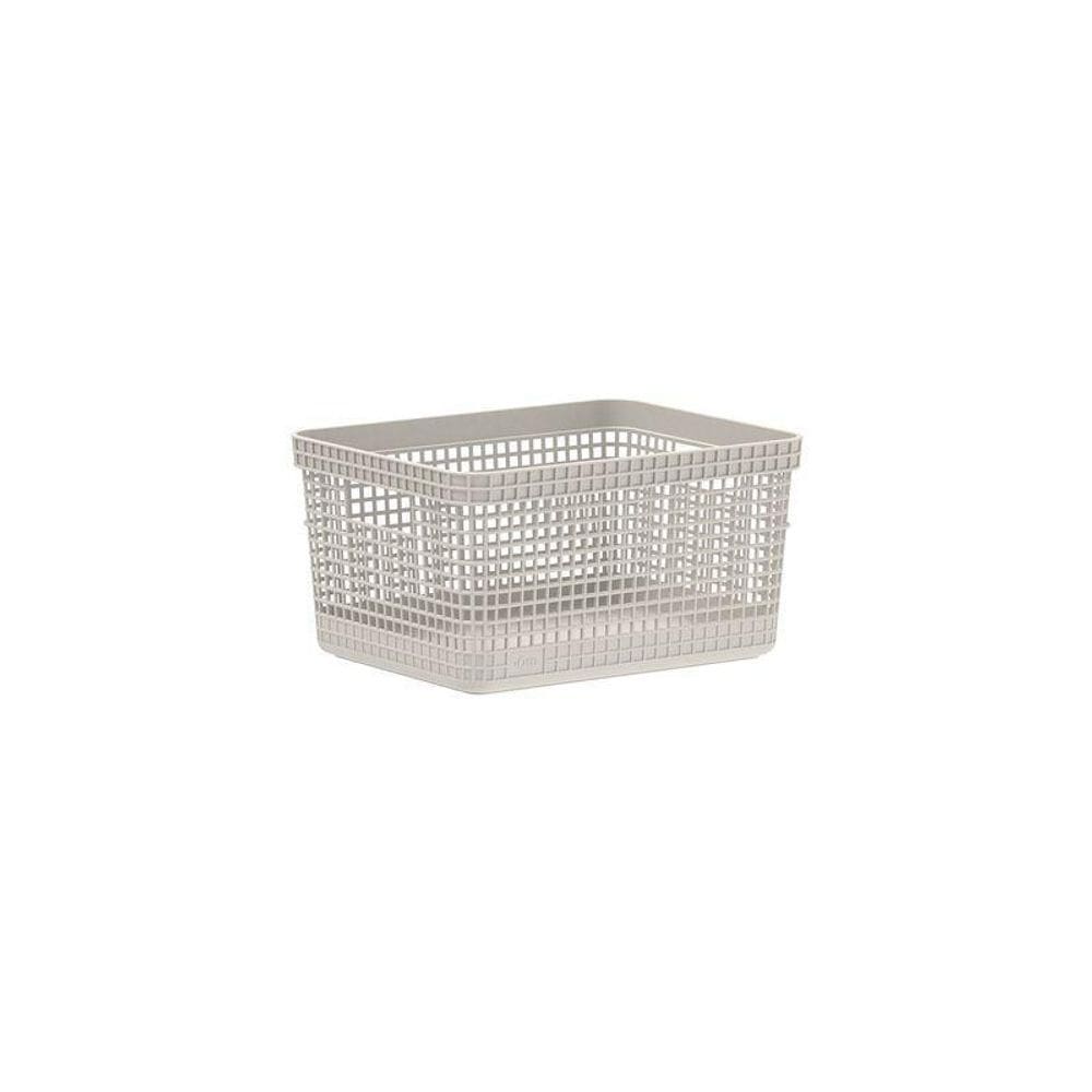 Caixas Organizadoras Cestos Grid 8 Litros Cg200 - Bege