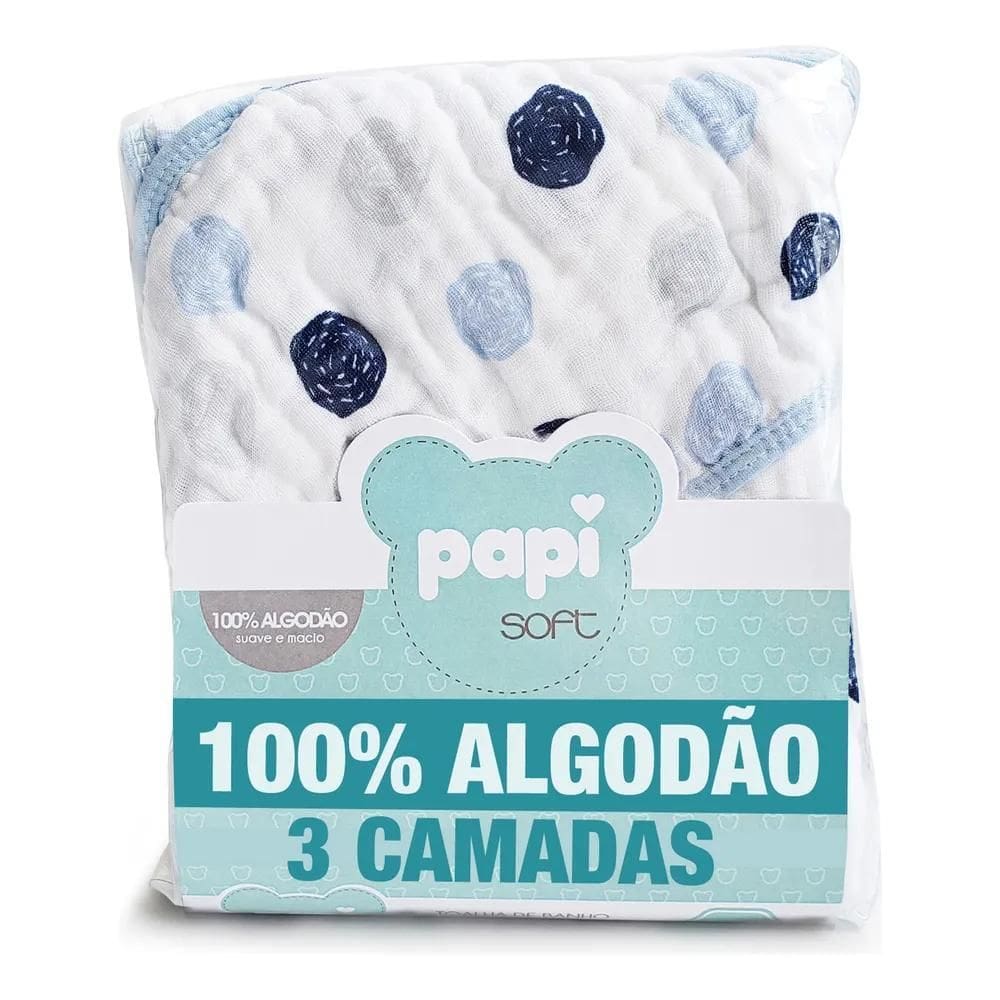 Toalha Banho Bebê Soft 3 Camadas Toalha Fralda Capuz Algodão