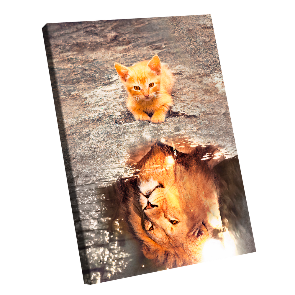 Quadro Decorativo Leão Mindset