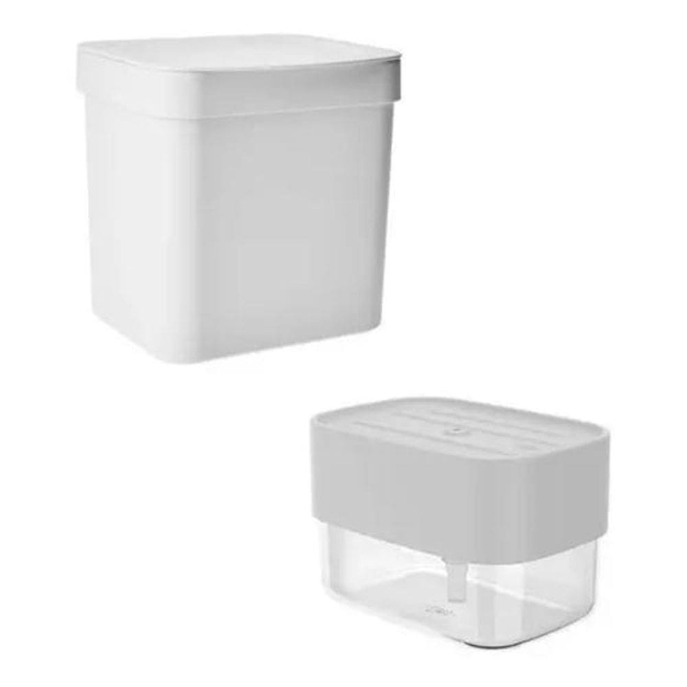 Porta Detergente Esponja Sabão Liquido Pia + Lixeira 2,5L