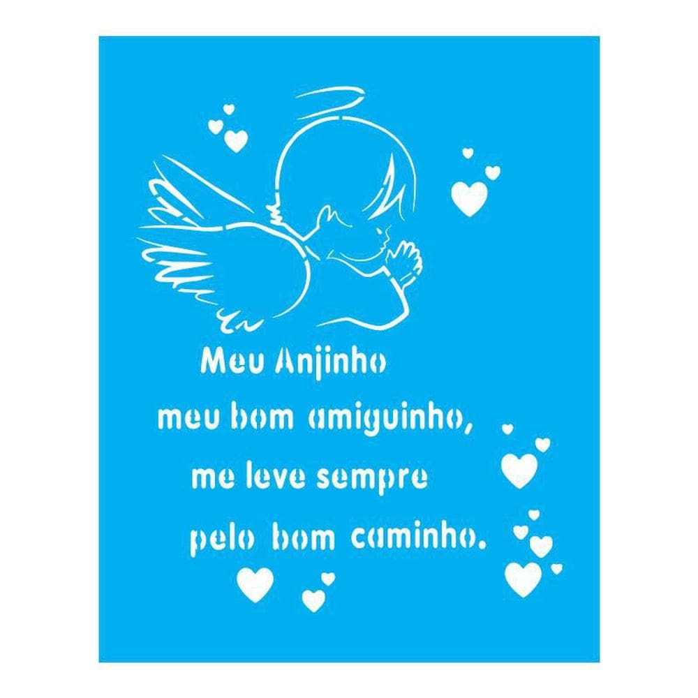 Stencil Tamako Meu Anjinho - 20X25Cm - Ref B677