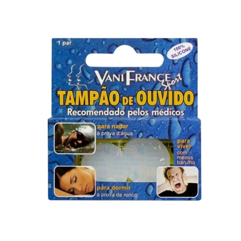 Tampão De Ouvido 100% Silicone Para Nadar Dormir 2 Pares