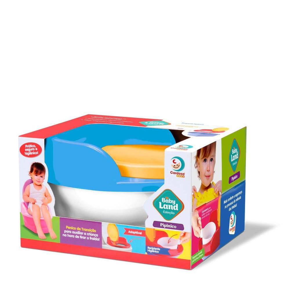 Pinico Infantil 2X1 Com Redutor Assento - Azul-Vermelho