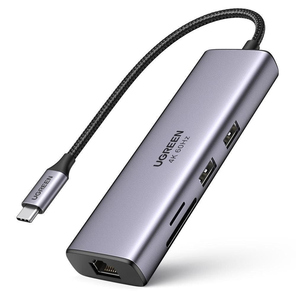 Adaptador Hub Usb-C Ugreen 7 Em 1 Thunderbolt 3/4 100W Pd 4K