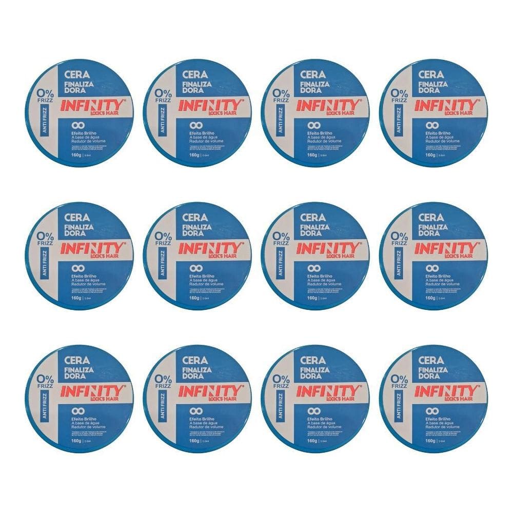 Pomada Capilar Infinity Azul 160G - Kit Com 12Un