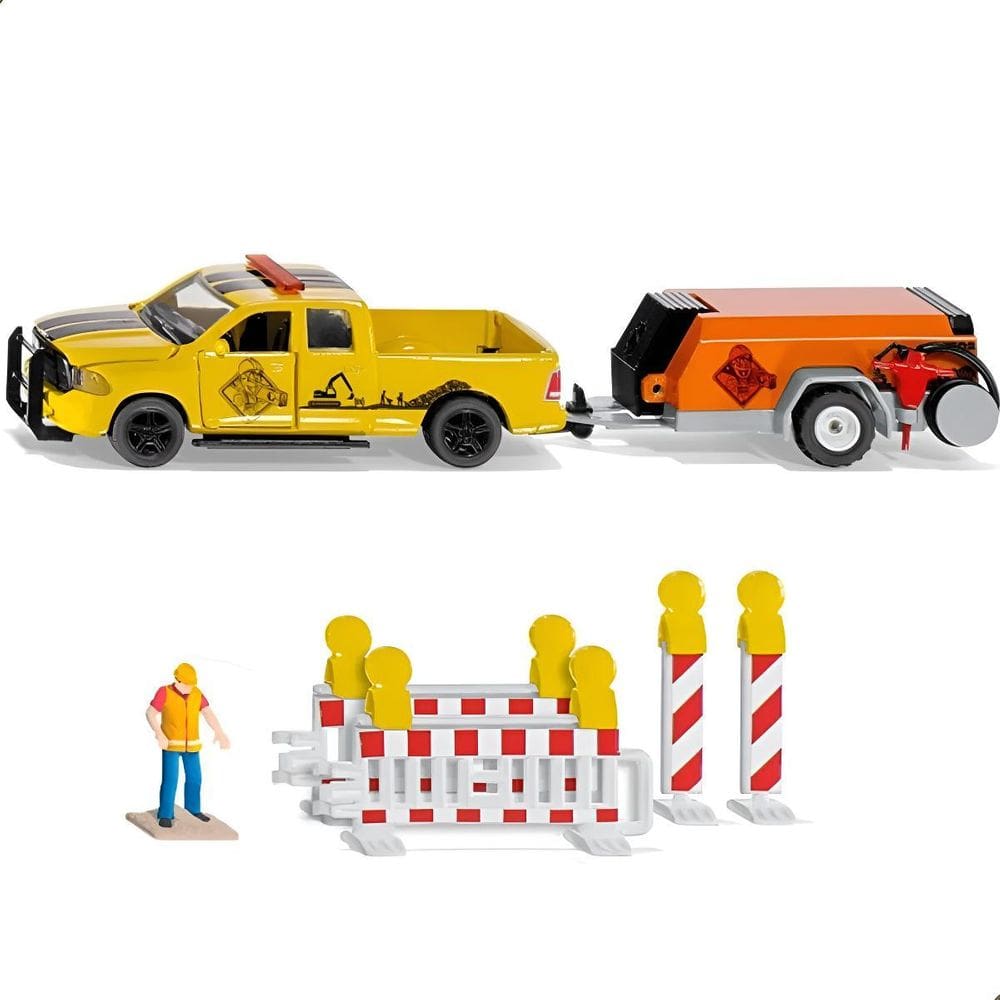 Miniatura Camionete Ram 1500 Trailer Compressor Siku 1/50