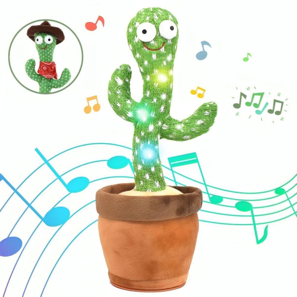 Cacto Dançante Luz E Voz Pelúcia Musical Infantil