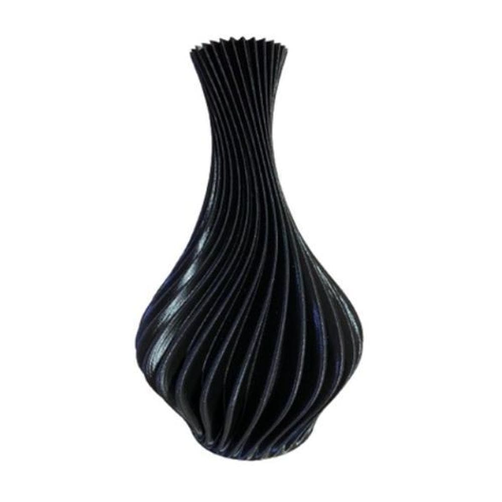 Vaso Plantas Modelo Espiral Preto - Jarro Decoração 15Cm
