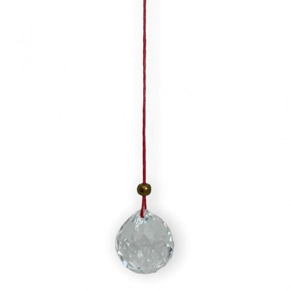 Cristal Multifacetado Feng Shui Com Cordão- Escolha A Cor