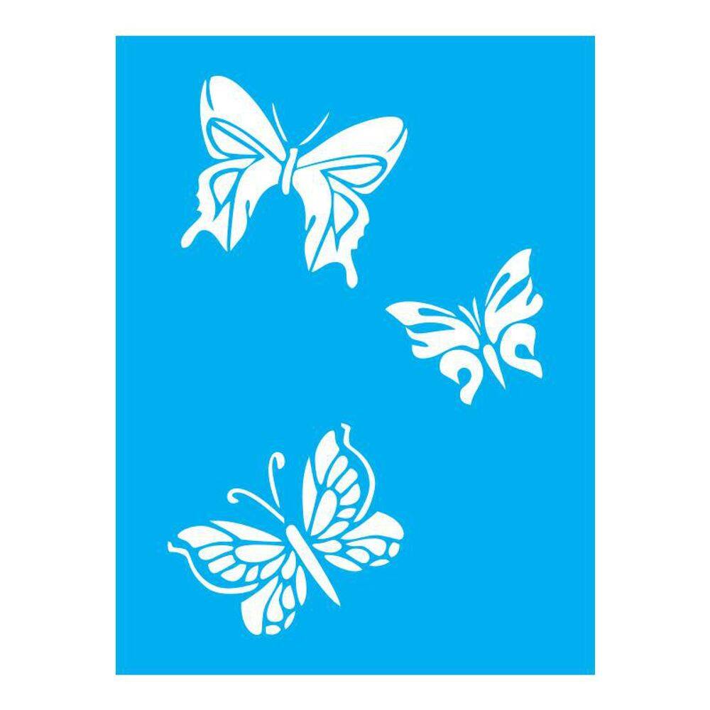 Stencil Tamako Borboletas - 15X20Cm - Ref A2769