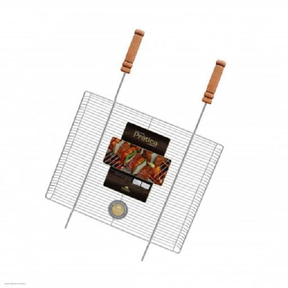 Grelha Horiz.Bandeja Com Borda 50X40Cm Cromada-Grilazer