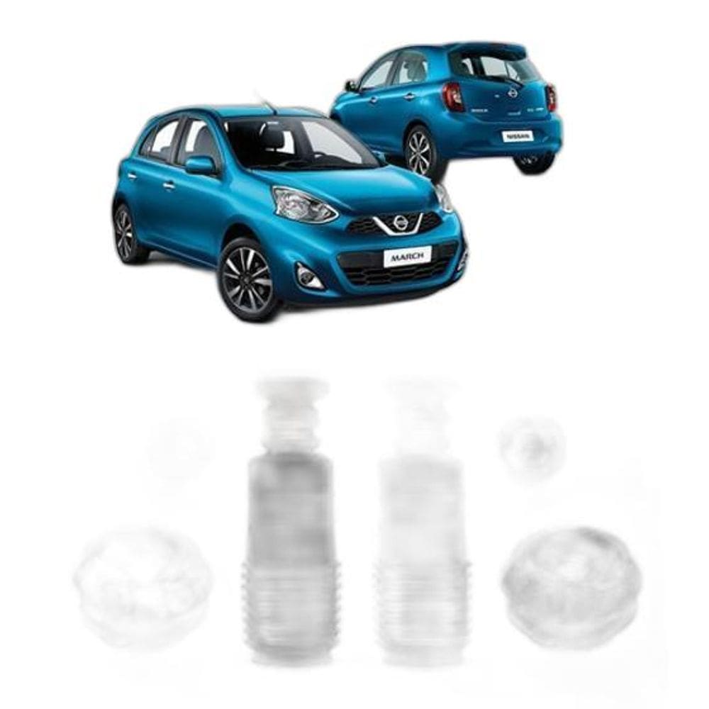 2 Kit Batente Coxim Dianteiro Nissan March 2012 2013 2014 15