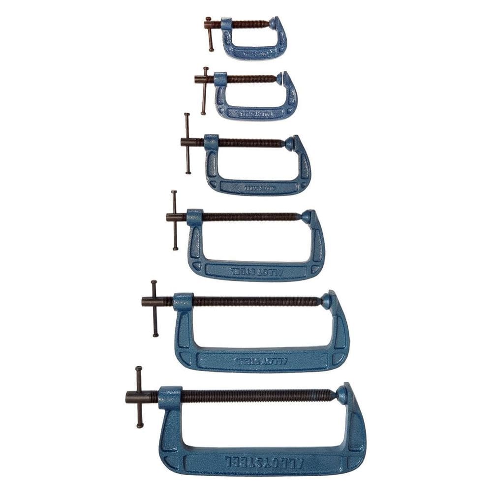 Kit 6 Grampos Sargento Tipo C De 50 A 250Mm Para Marceneiro