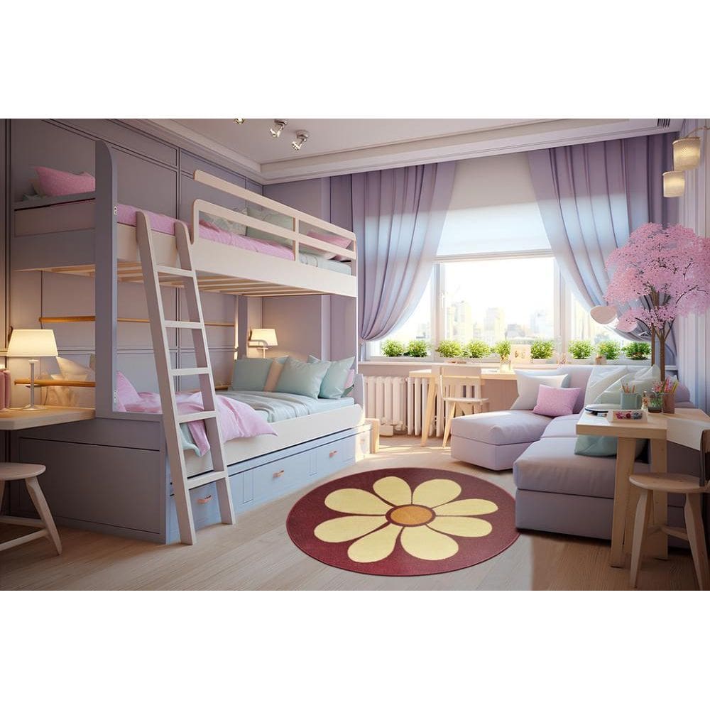 Tapete Redondo Kids Madagascar Margarida 125Cm
