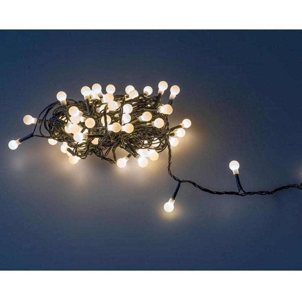 Cordao Pisca Led 40 Bolinhas Branco Quente