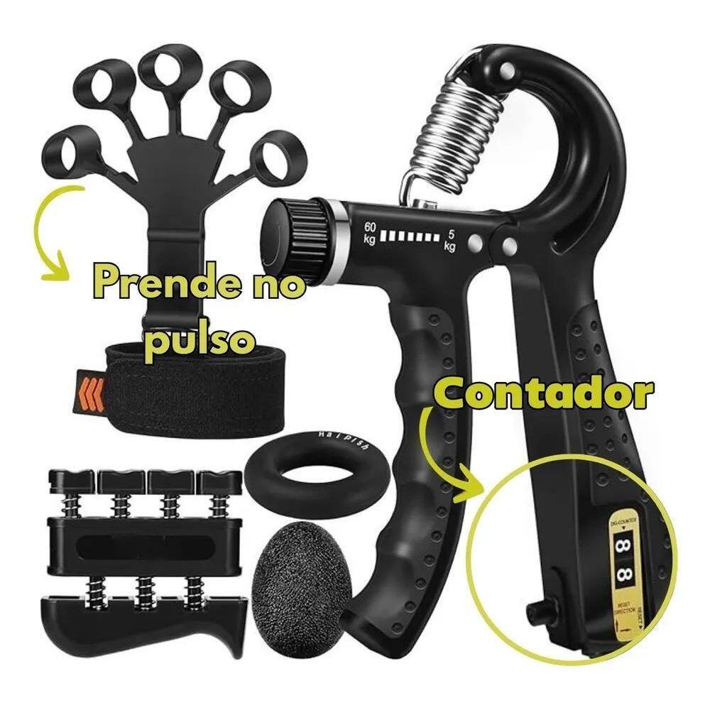 Kit Hand Grip Fortalecedor De Punho, Mãos E Antebraço