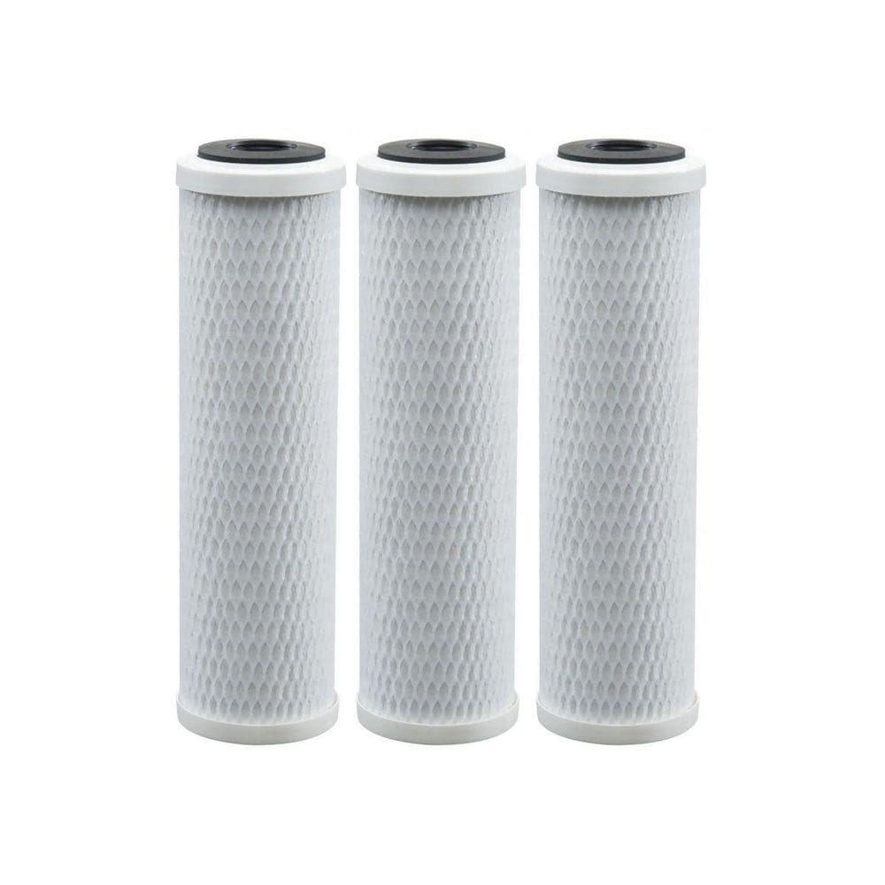 Kit Com 3 Refil Carbon Block Carvão Ativado 9 3/4 10 Filtro