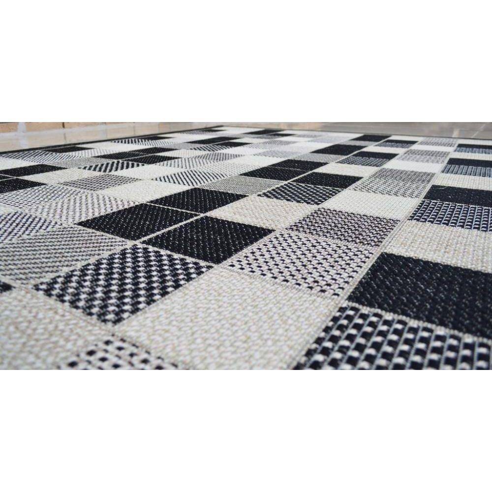 Tapete Quadrado Natural Look Tabuleiro-B 215X215 Cm