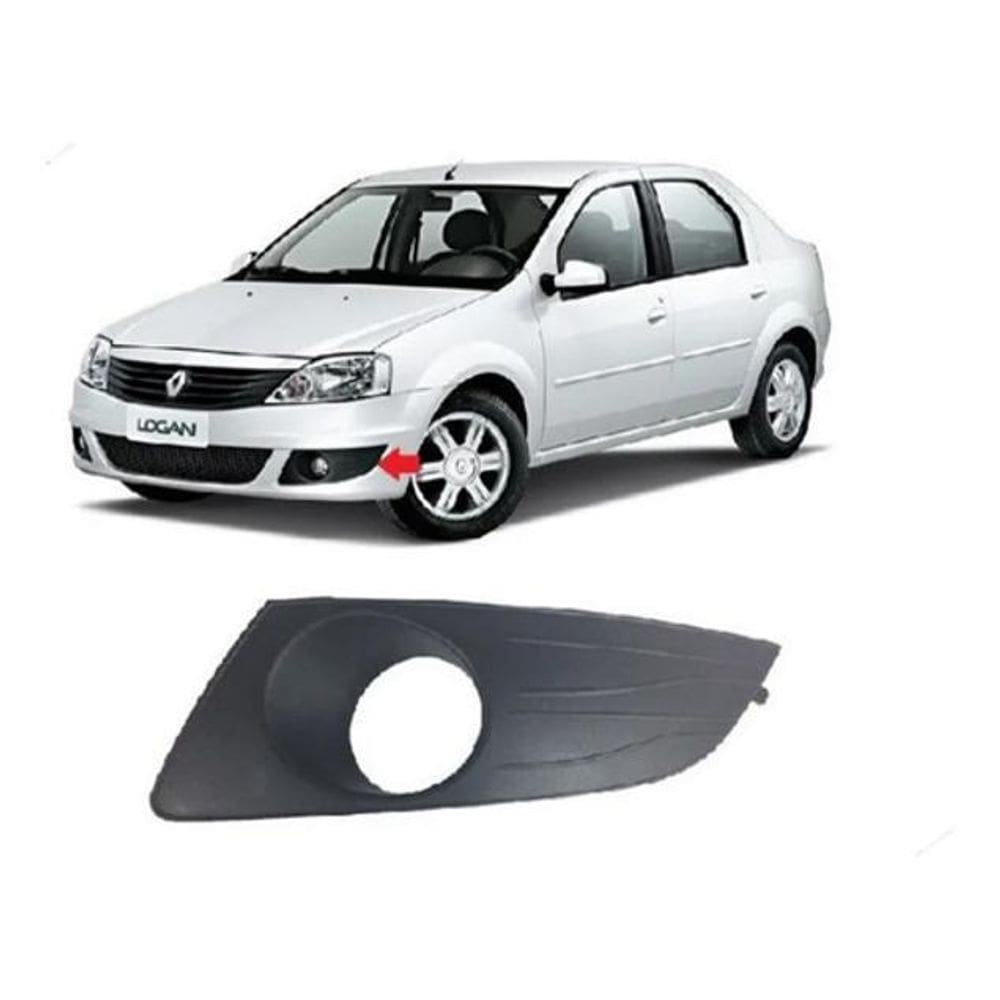 Moldura Grade Milha Furo Cinza Logan