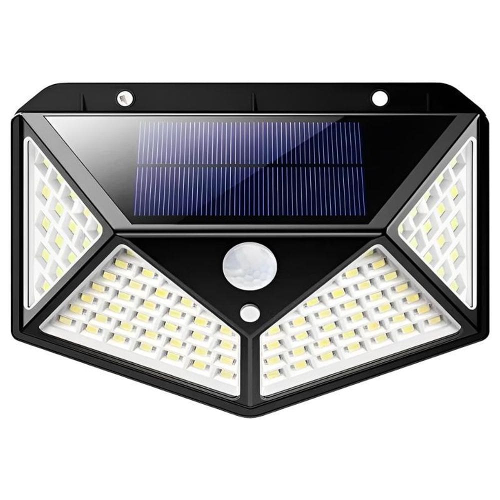 Arandela 100 Led Solar Sensor De Movimentos Lanterna Externa